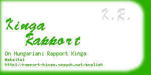 kinga rapport business card